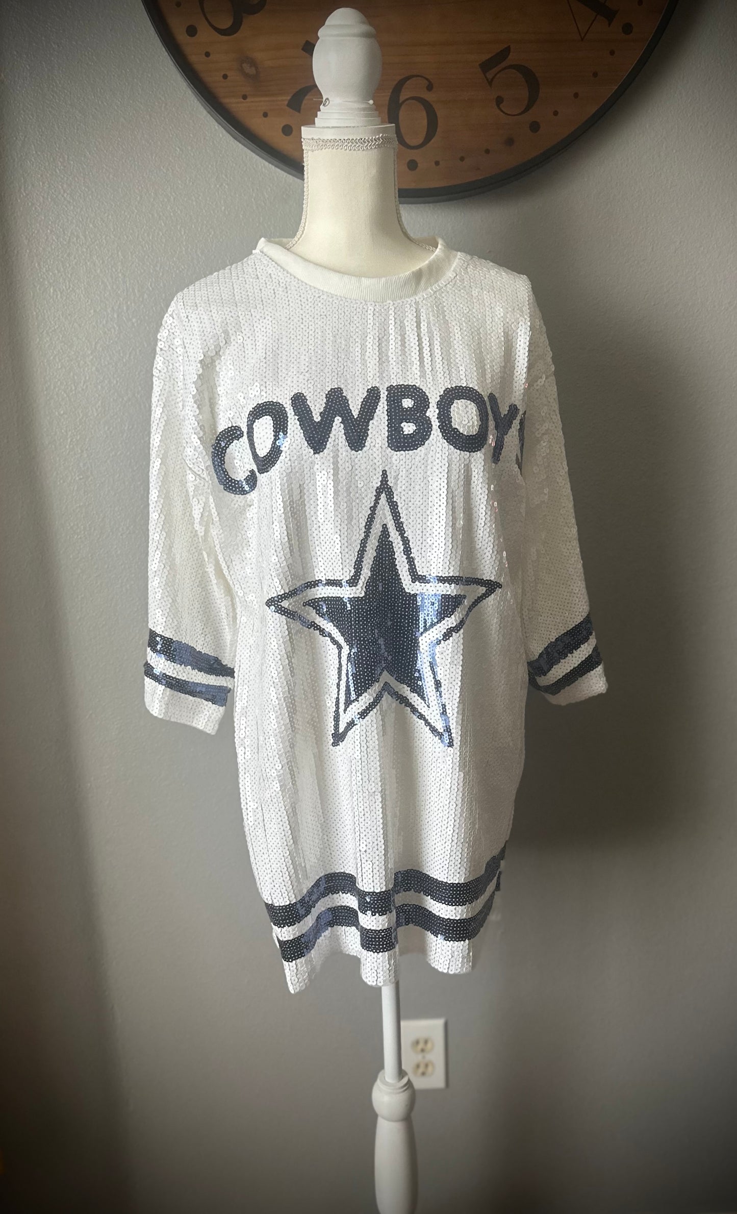 White jersey dress