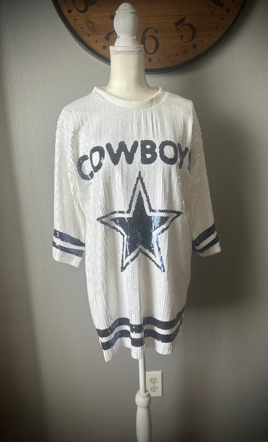White jersey dress