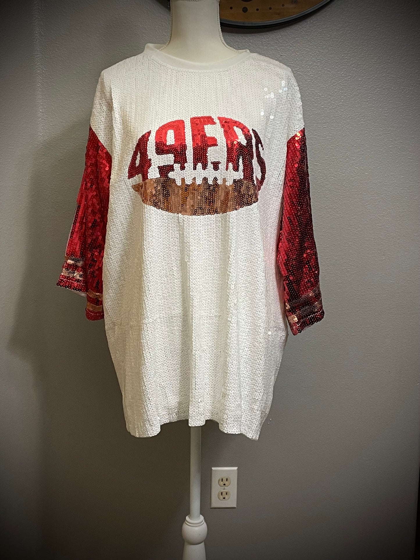 Sequin jersey dress