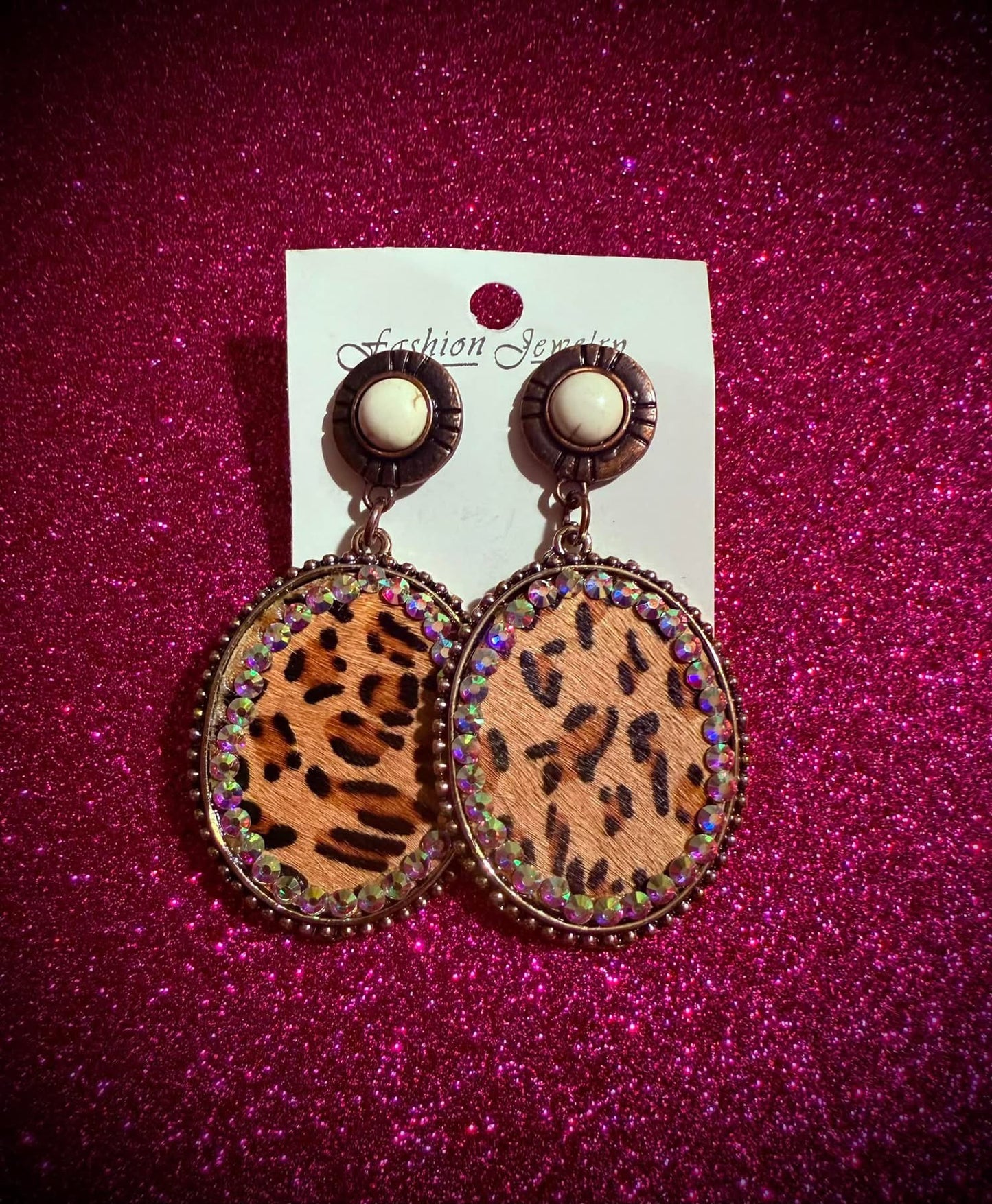 Western Cheetah Print Earrings