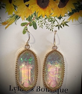 Clear Opal Earrings